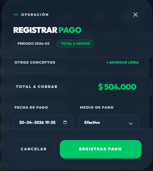 Registro de Pago